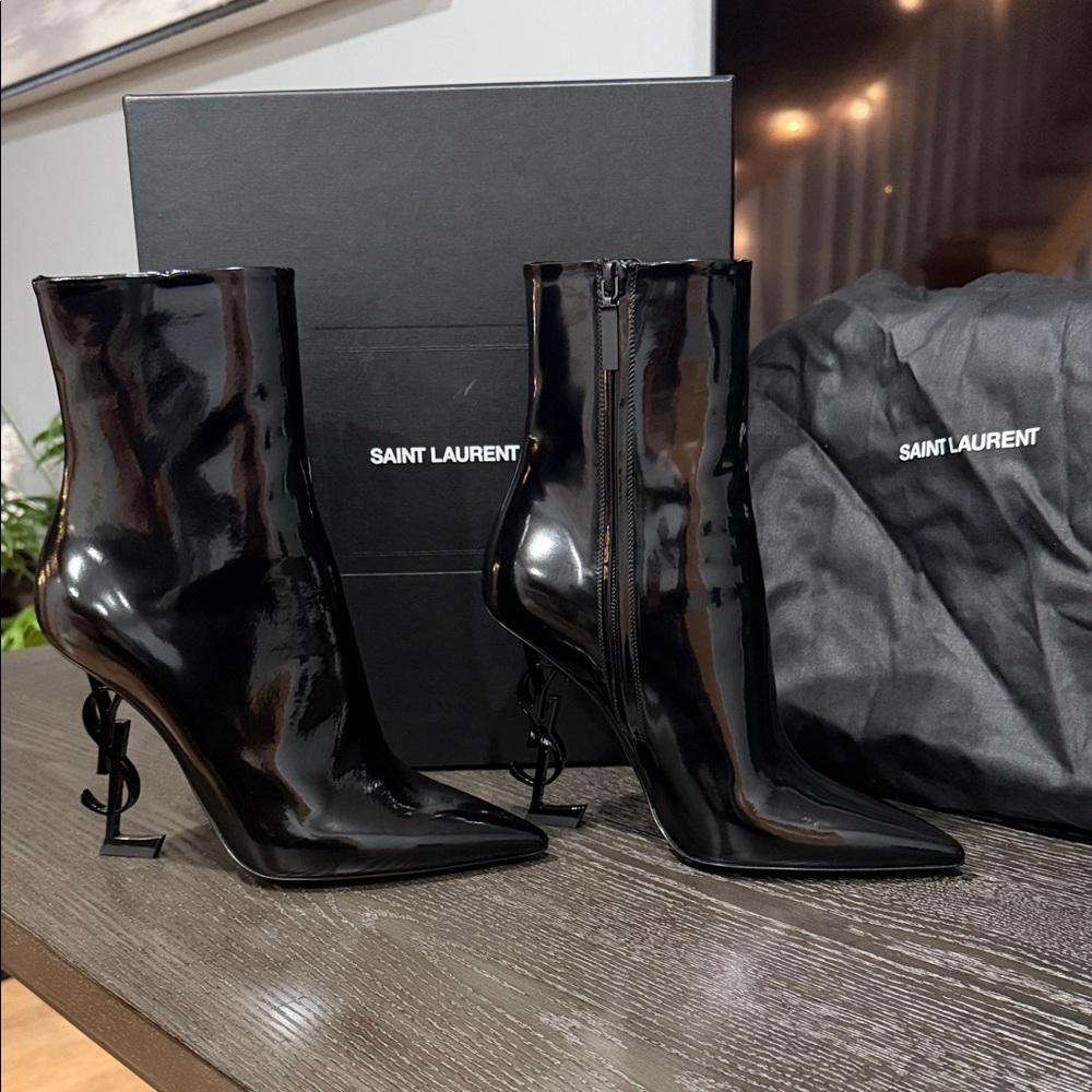 YSL Saint Laurent Opyum 110 Leather ankle boots - Picture 12 of 15